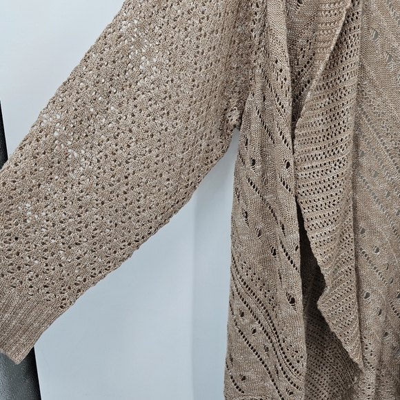 Torrid Tan Pointelle Curve Shaw Open Fron Cardigan Womens Plus Size 4x New - Picture 5 of 7